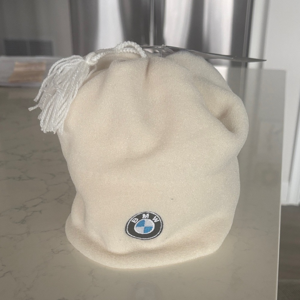 BMW branded polartec temperature control hat manufactured by Markley Headgear